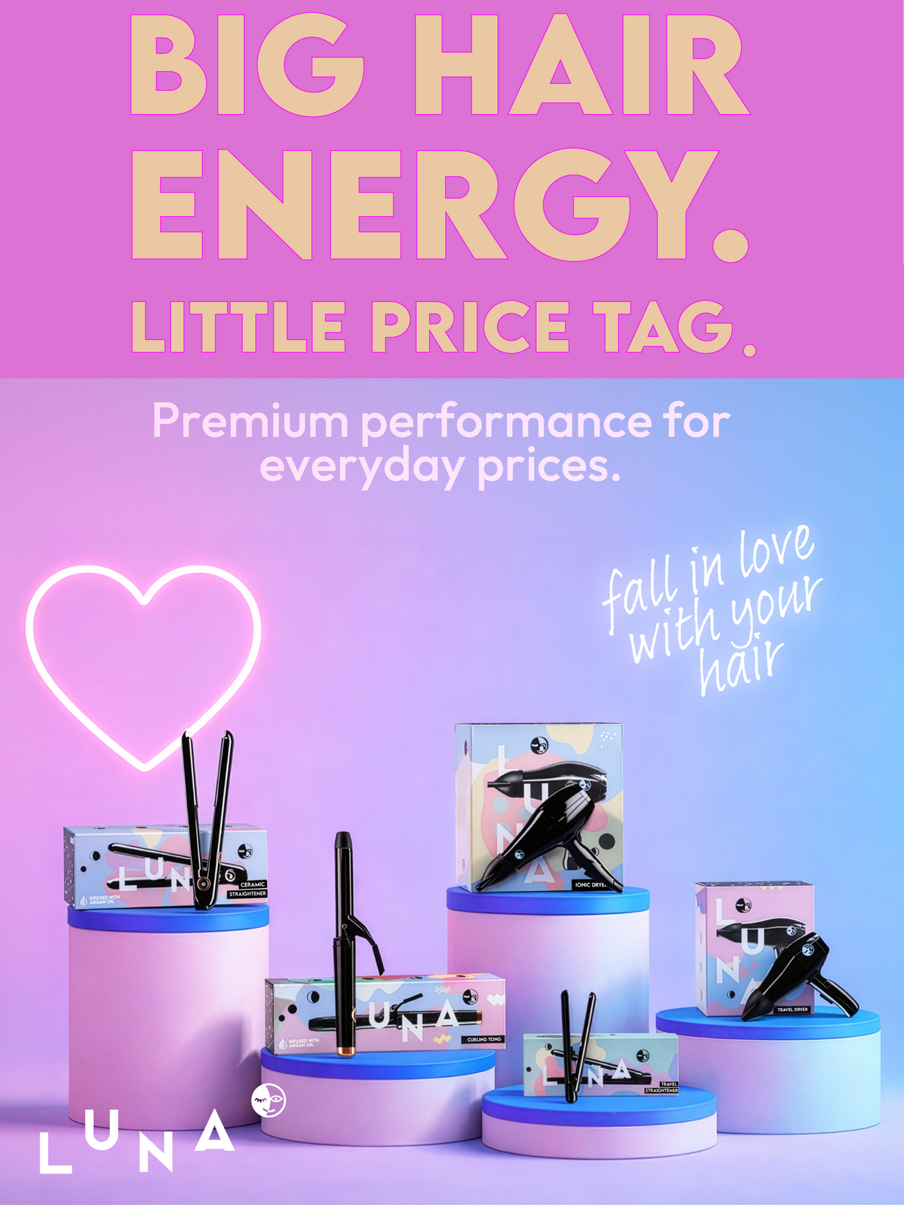 Luna Hair Stylers range