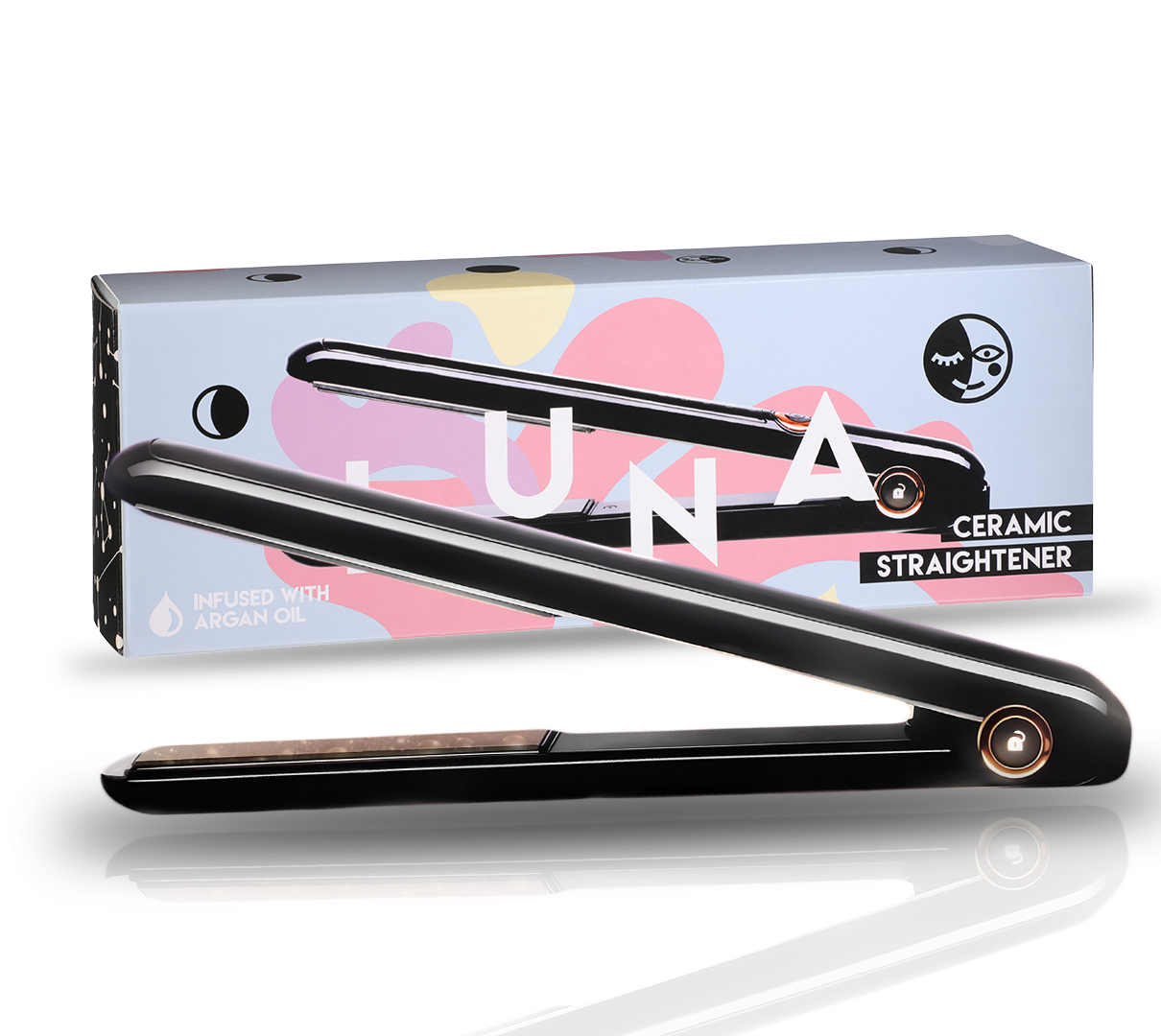 Luna Hair Straightener – Argan Oil Ceramic Plates